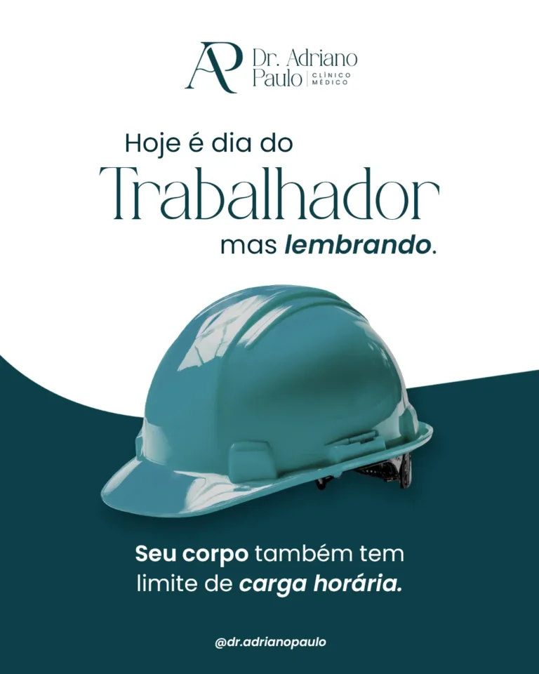 Post de Dia do Trabalhador para médico do trabalho Dr. Adriano Paulo